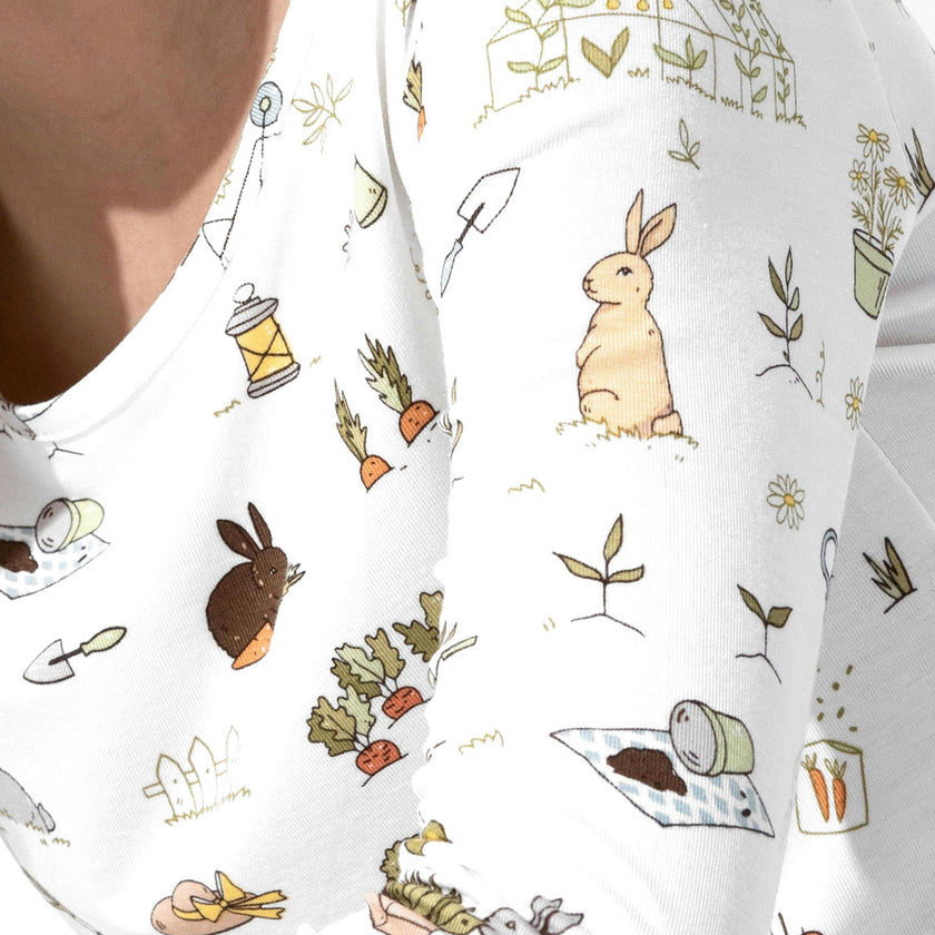 Bunny Garden Bamboo Kids Pajamas