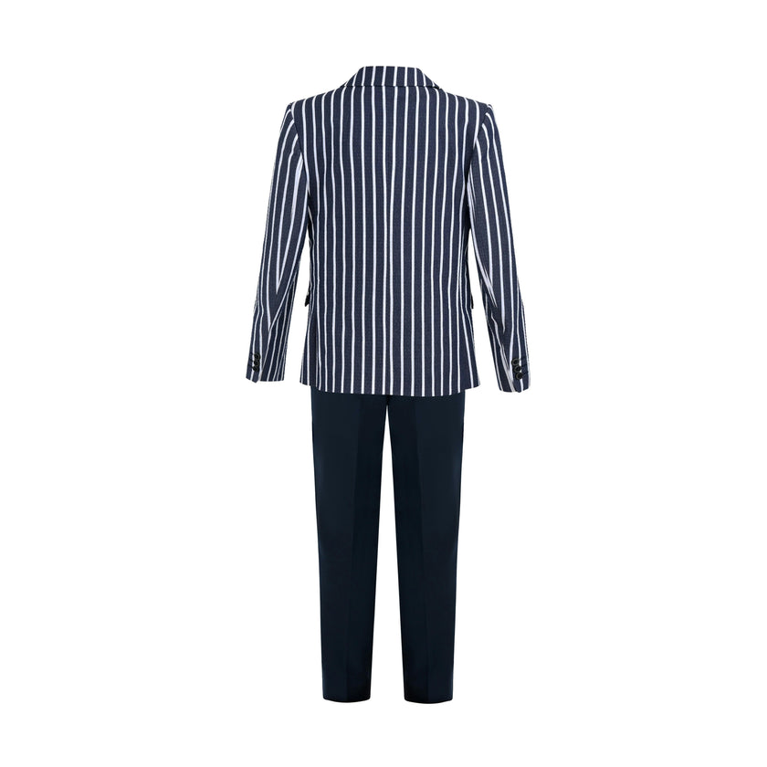 Navy Arthur Striped Tailored Suit