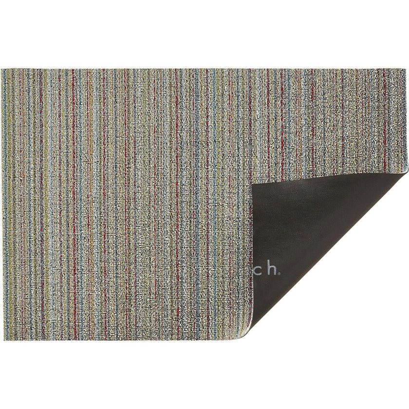 Skinny Stripe Shag Floor Mat, Multi