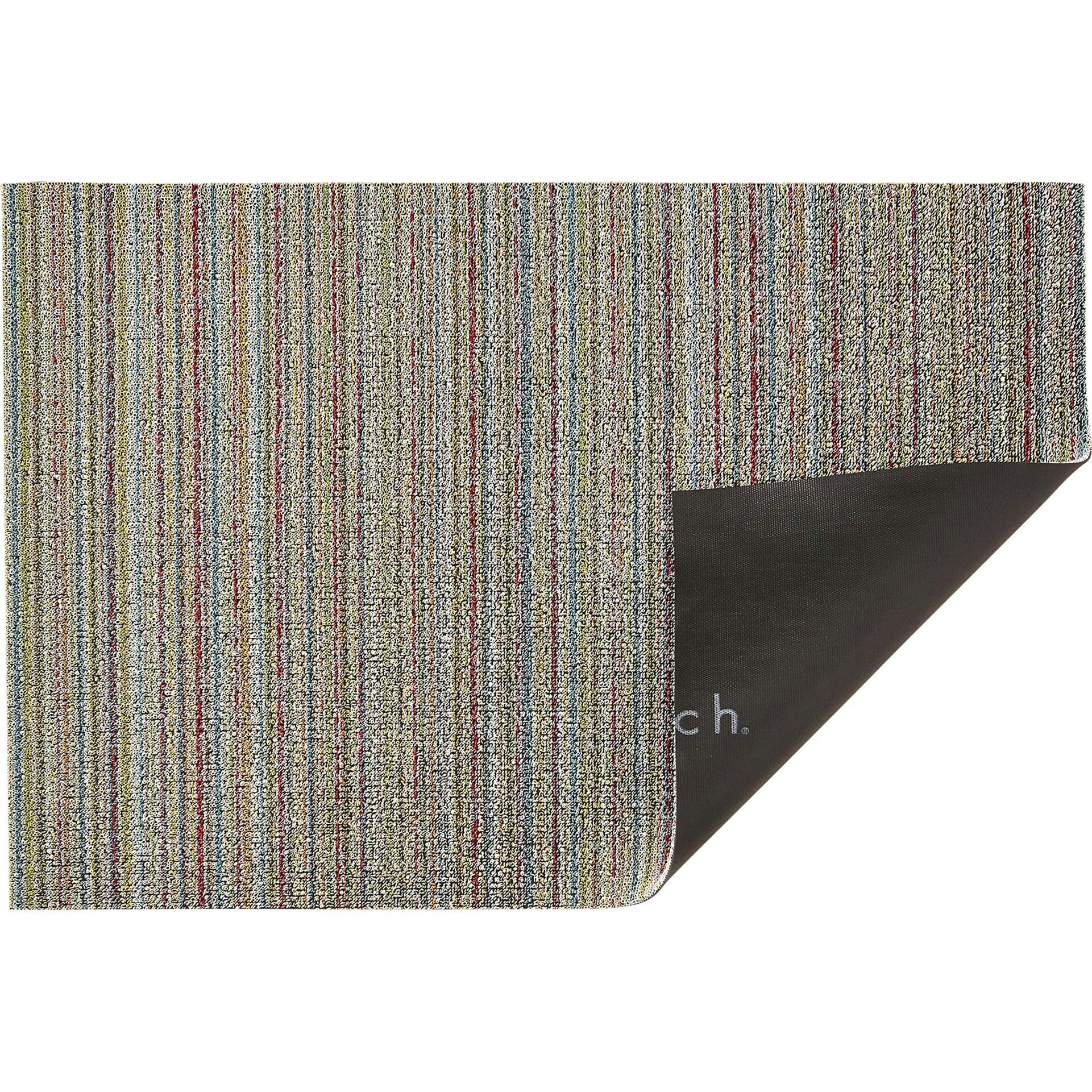 Skinny Stripe Shag Floor Mat, Multi