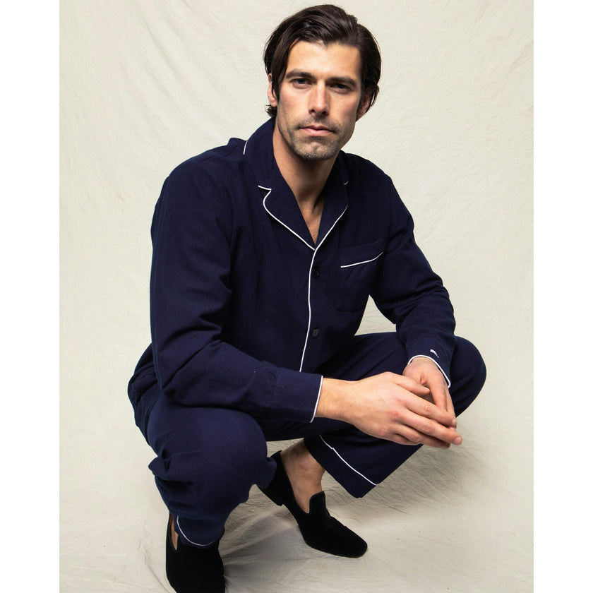 Men's Pima Pajama Set in Navy