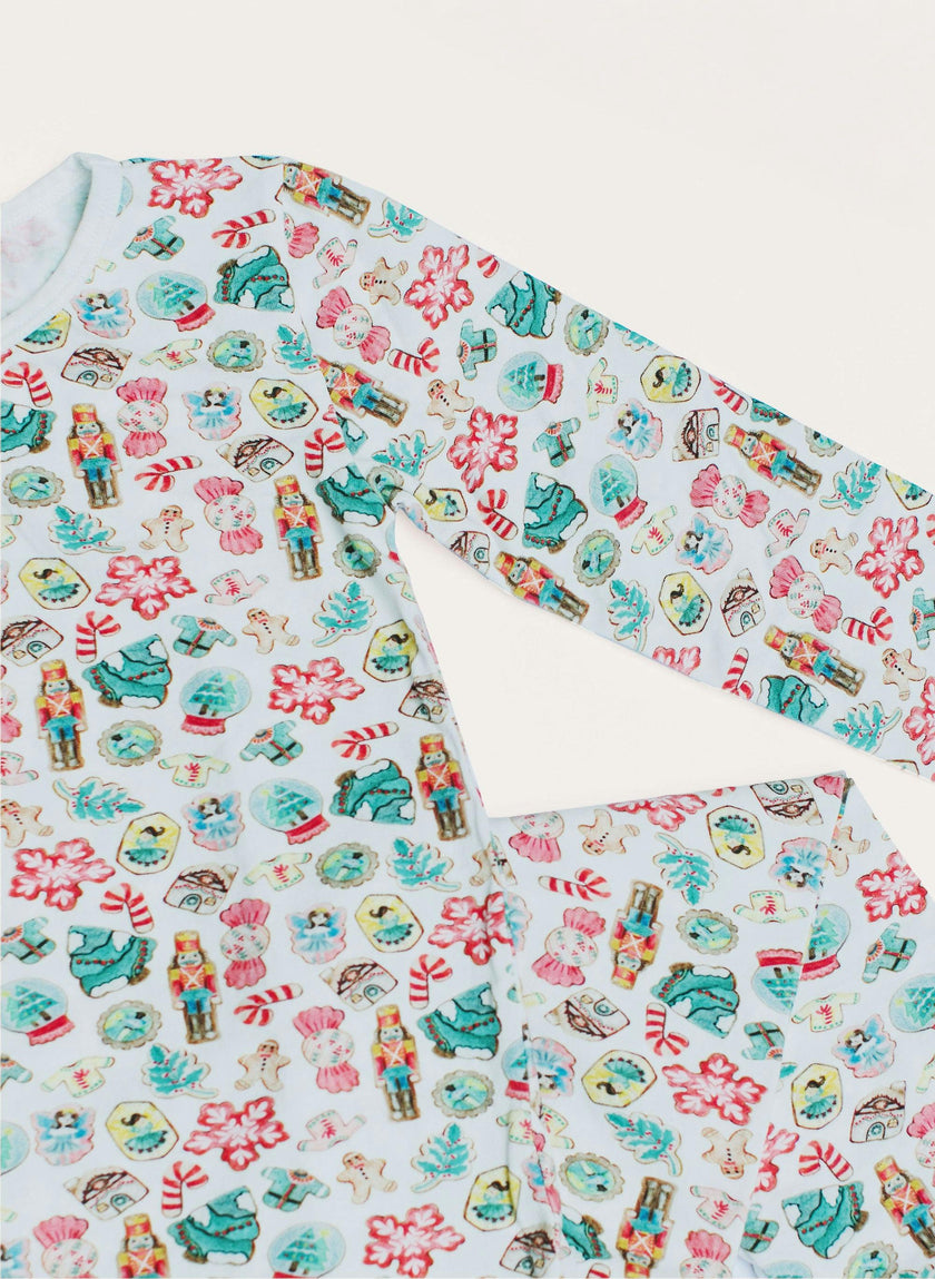 Children's Two Piece Organic  Pajamas - Santa's Cookies