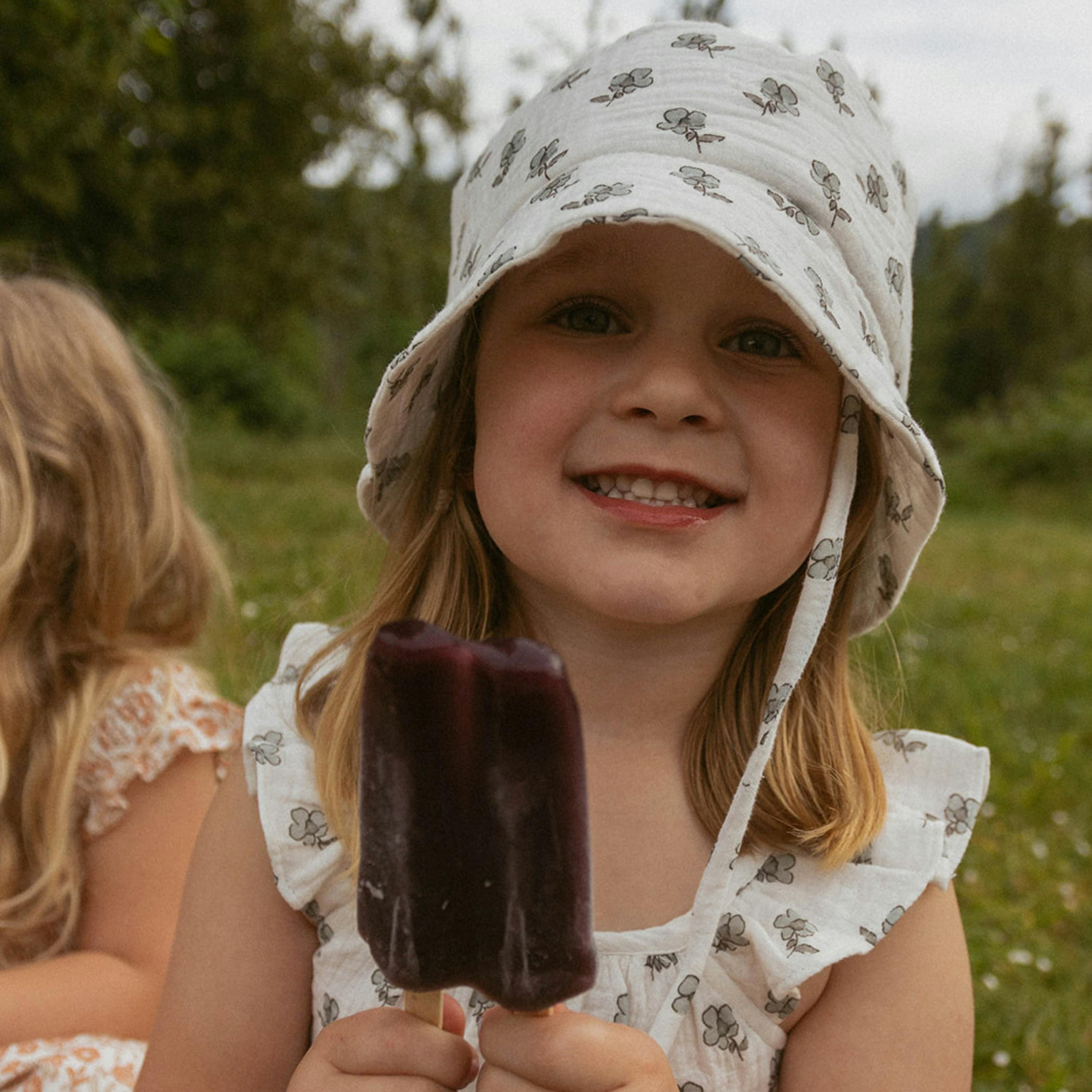 Organic Bucket Sun Hat - Poppy