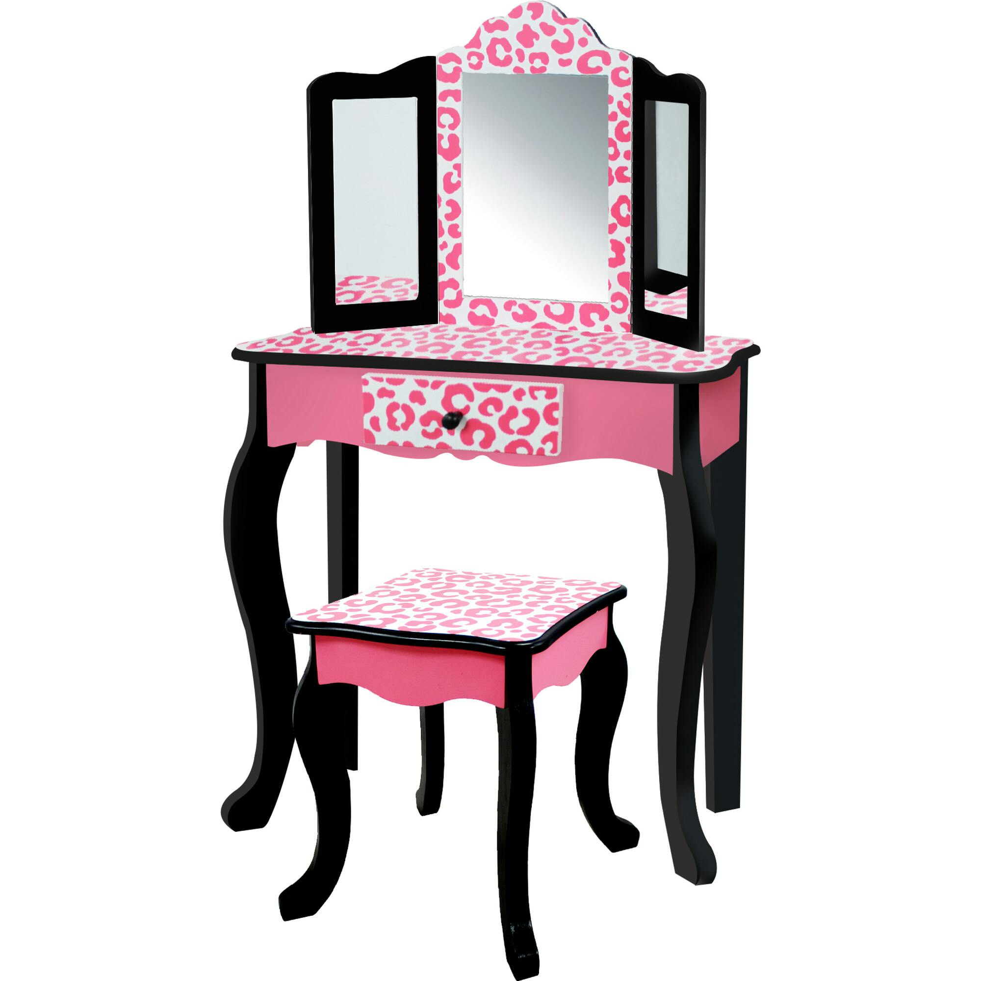 Teamson Kids Wooden Leopard 2-pc. Vanity Set