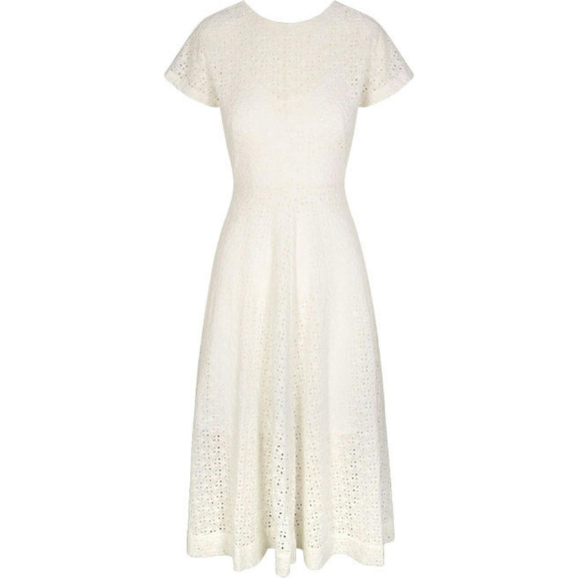 Celia Dress in Vanilla Eyelet