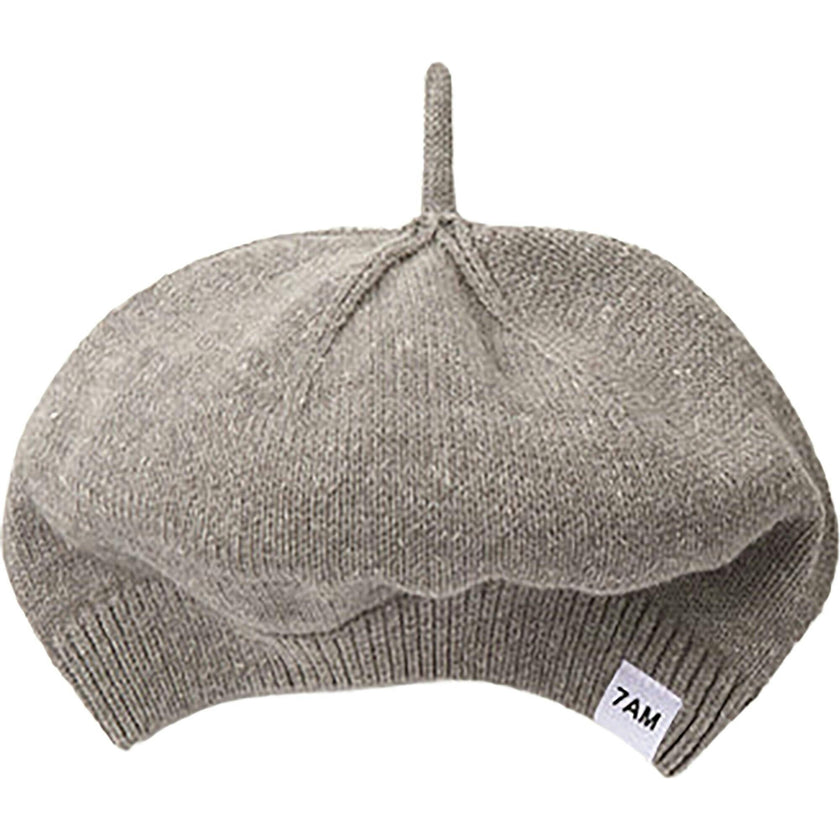 Chunky Ribbed Cotton Knit Elastic Fit Beret