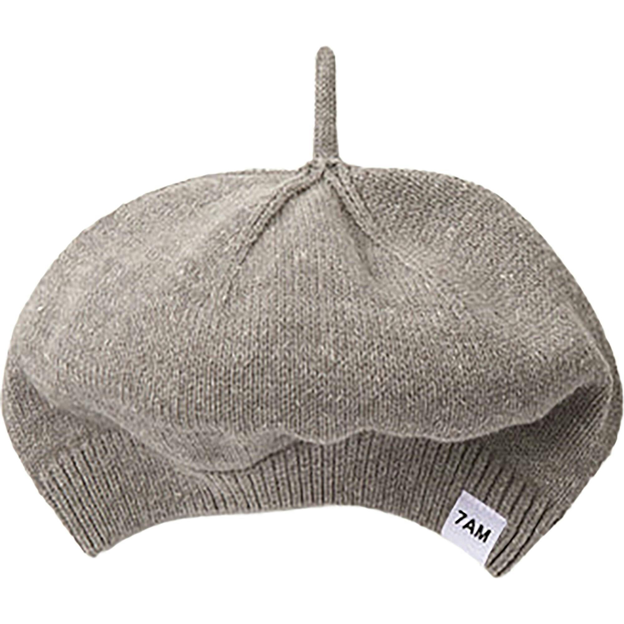 Chunky Ribbed Cotton Knit Elastic Fit Beret