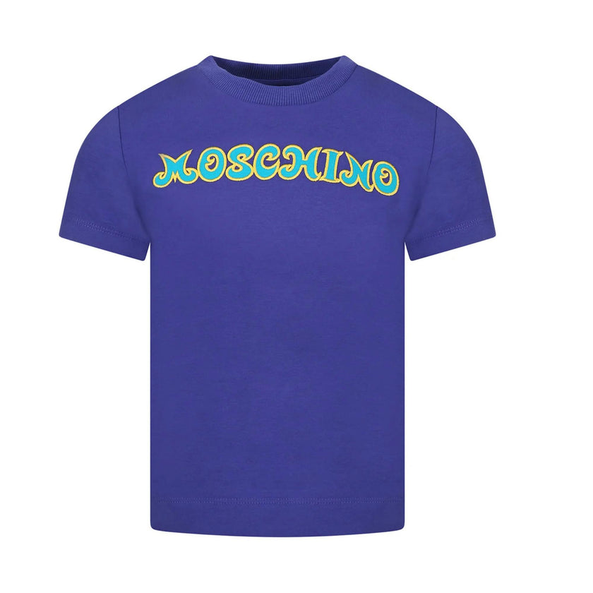 Blue T-Shirt For Boys With Logo