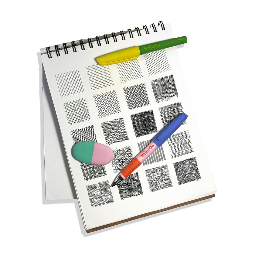 Write On Graphite Pencils and Eraser - Set of 2