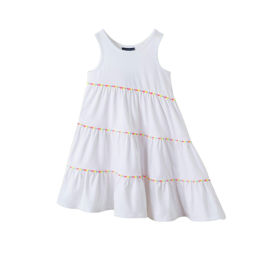 Jersey Dress | White Pom Pom