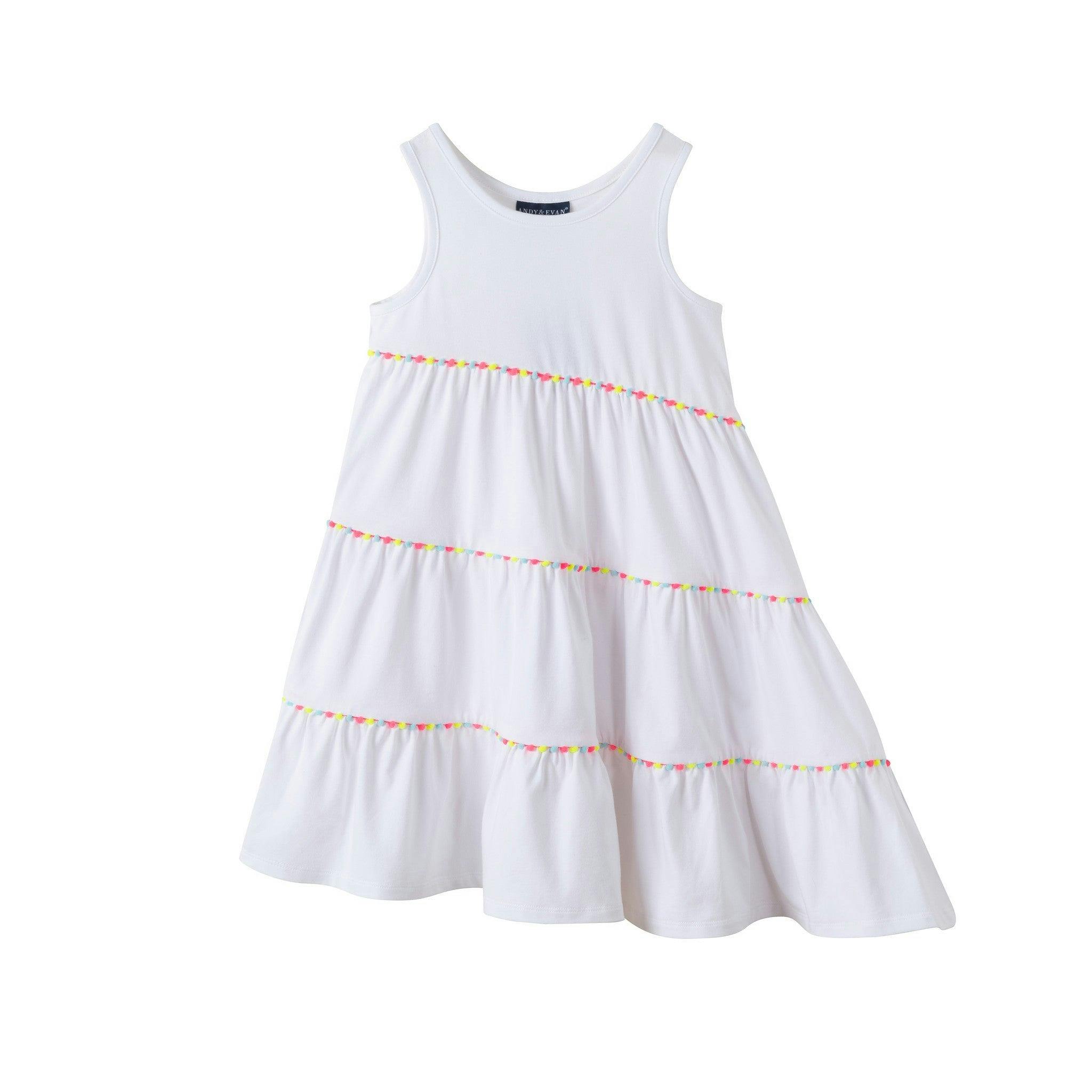 Jersey Dress | White Pom Pom