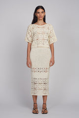 JANA CROCHET SKIRT | IVORY