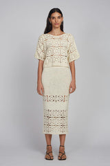 JANA CROCHET SKIRT | IVORY