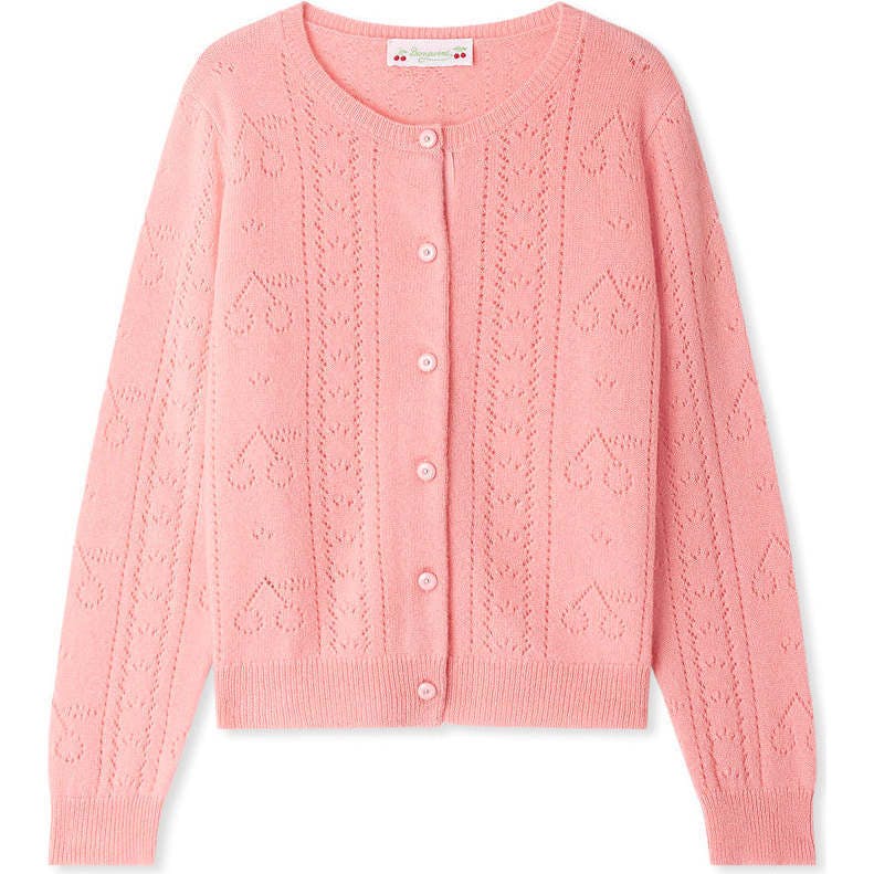 BONPOINT Josiane Cashmere Cardigan - Rose Bonbon