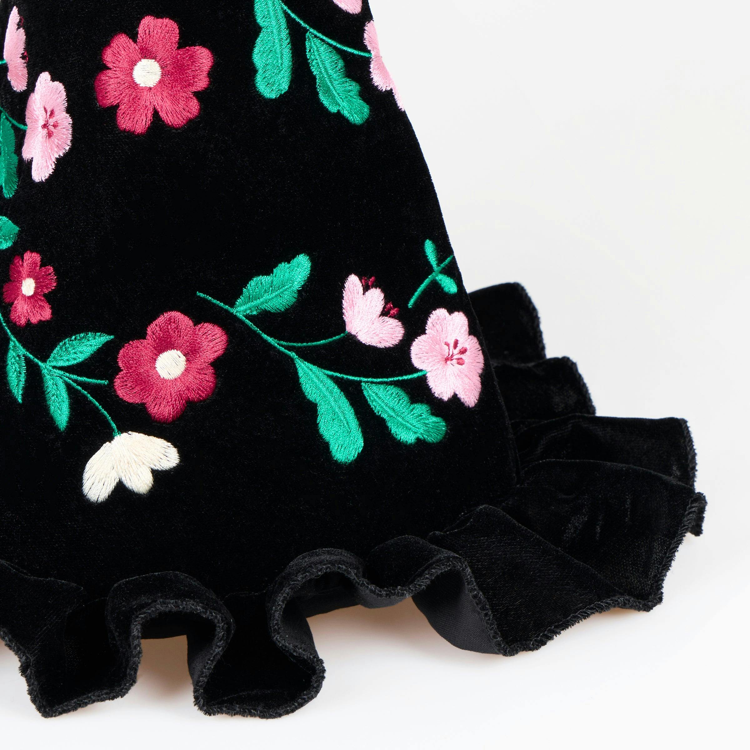 Embroidered Velvet Witch Costume