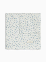 Muslin Swaddle Blanket - Rosebay Floral / Coconut + Sea