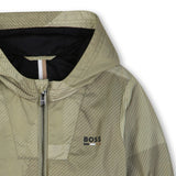 Geometric Pattern Hooded Jacket