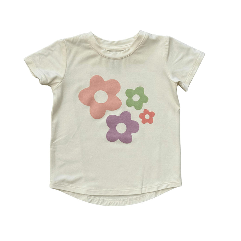 Girl's Short Sleeve Tee in Summer Blooms