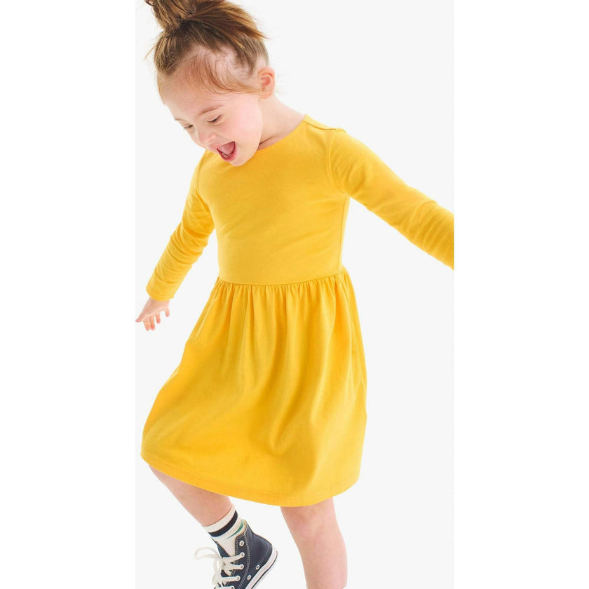 Kids long sleeve perfect pocket dress