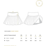 Pleated Court Skort, Blue