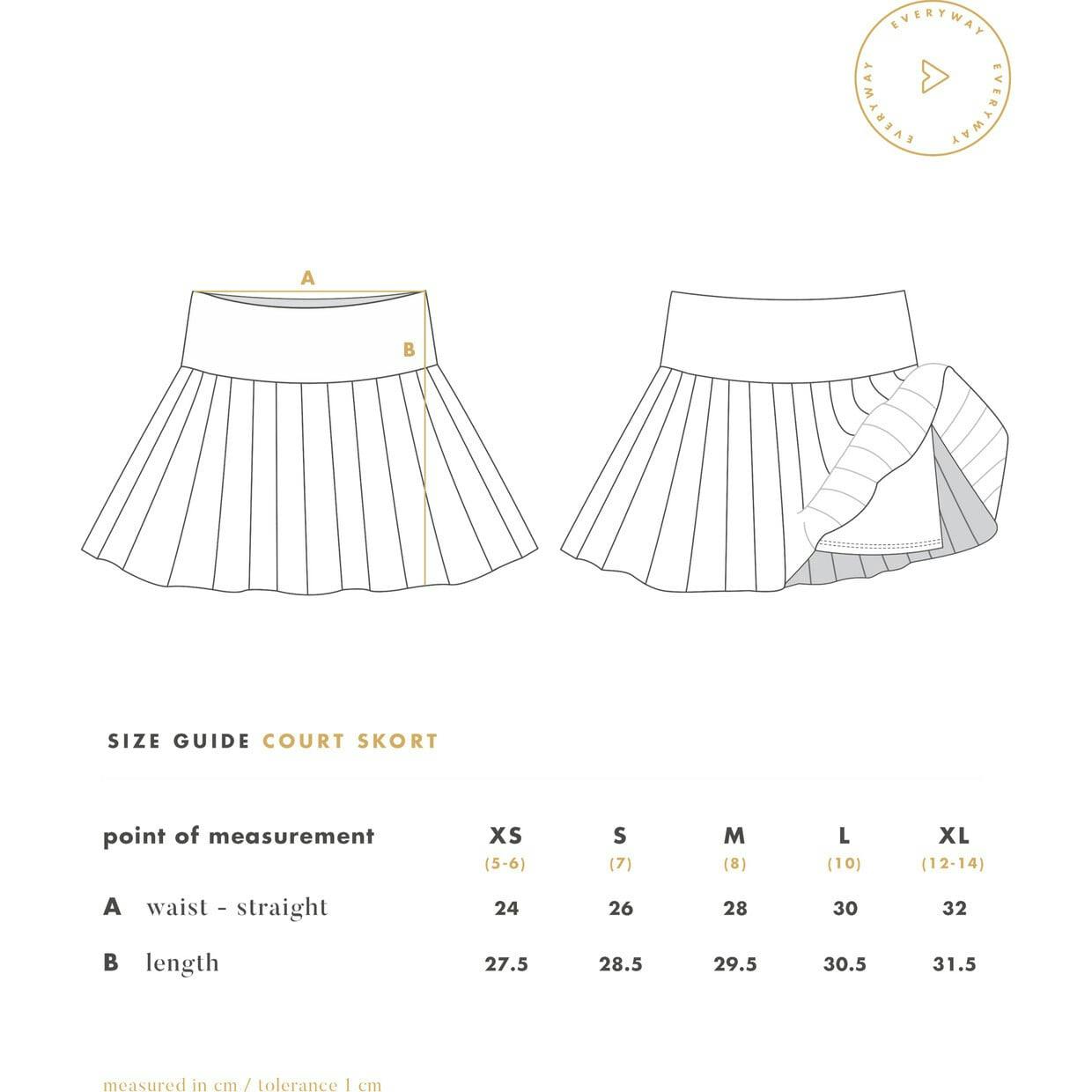 Pleated Court Skort, Blue
