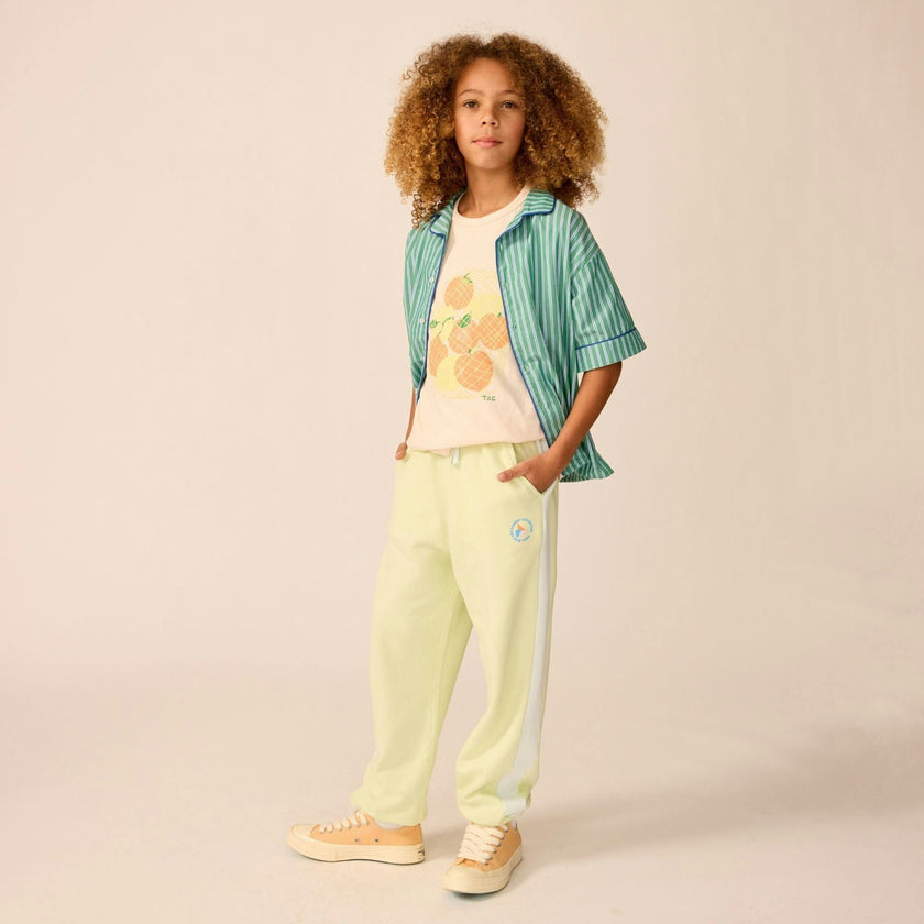 Bowling Shirt in Cucumber Stripe