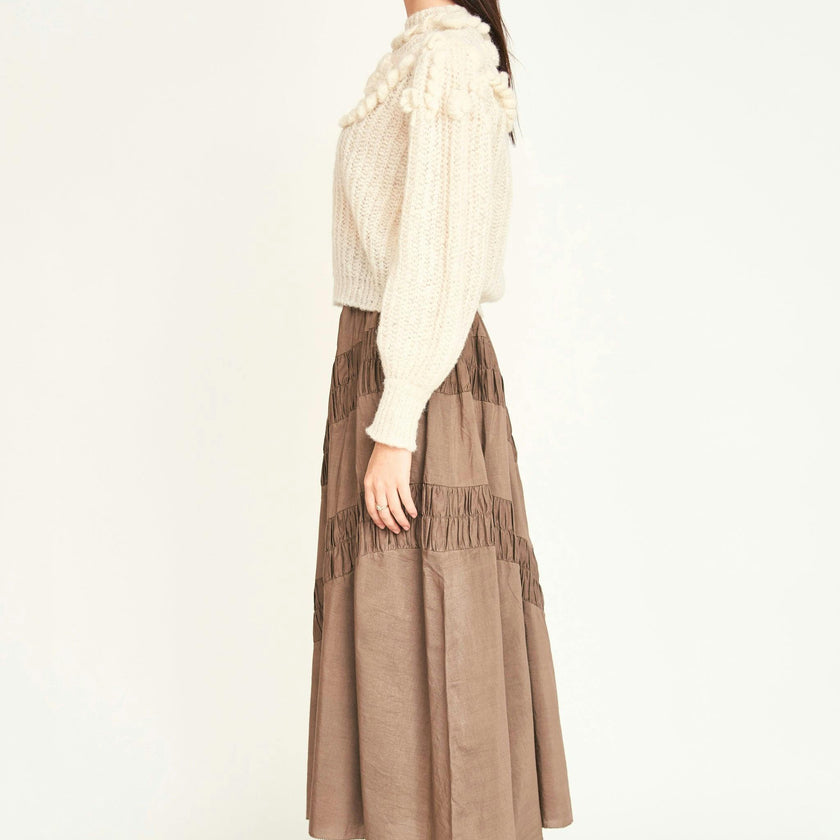 Moritz Embroidered Pullover in Alabaster