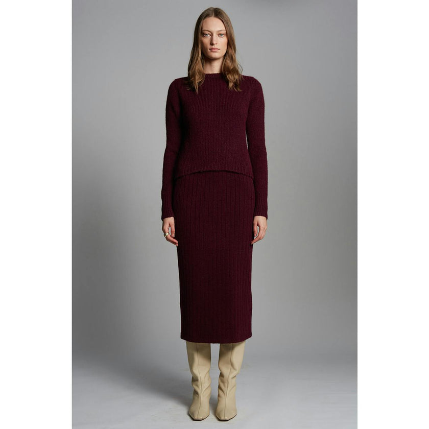 AVA SWEATER | MERLOT