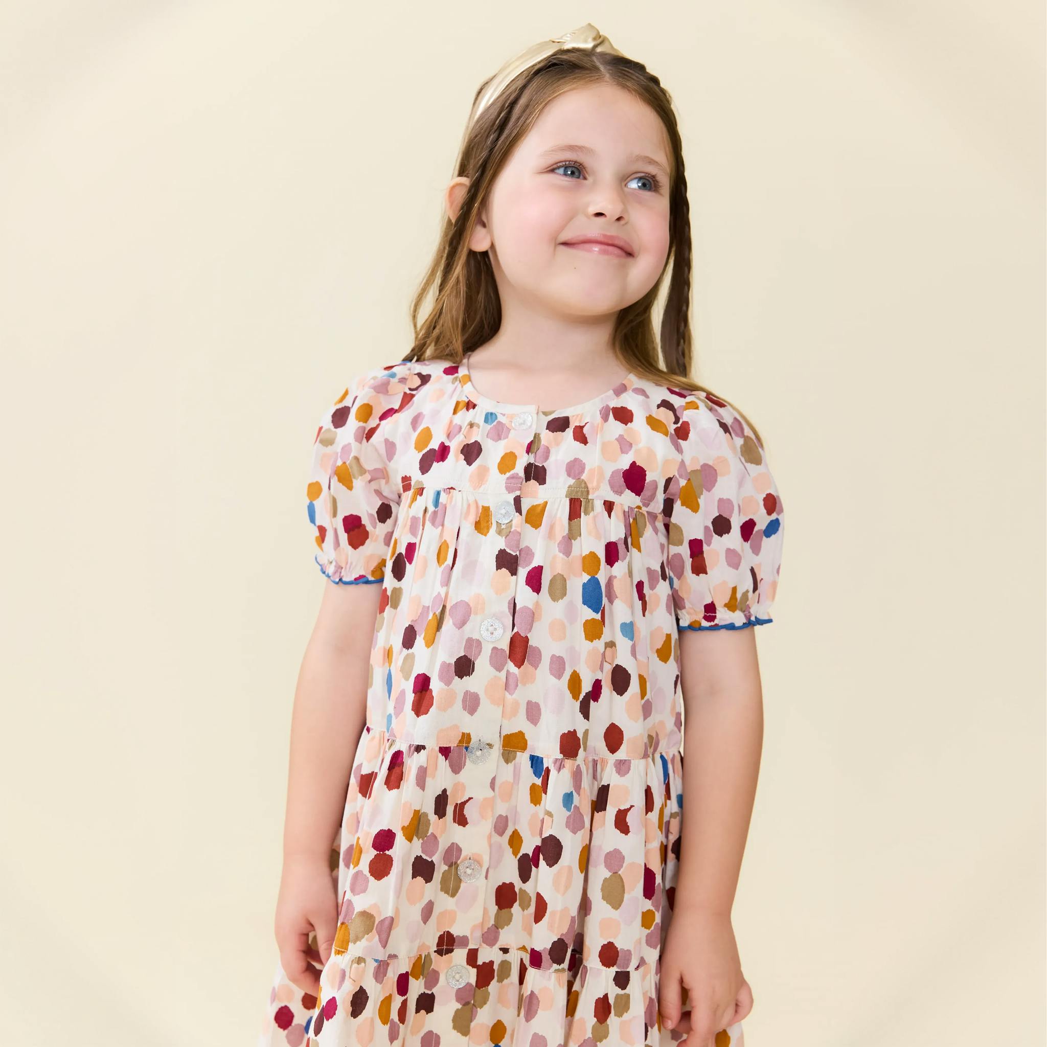 Girls Elizabeth Dress - Autumn Spots
