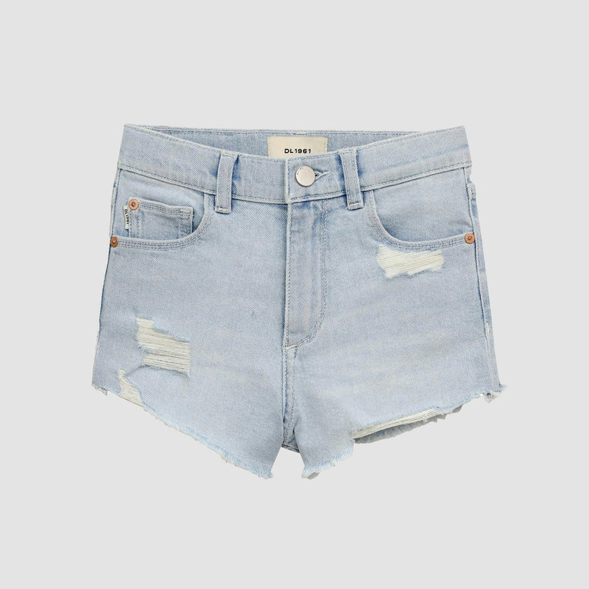 Lucy Jean Shorts High Rise Cut Off | Poolside Distressed