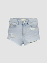 Lucy Jean Shorts High Rise Cut Off | Poolside Distressed