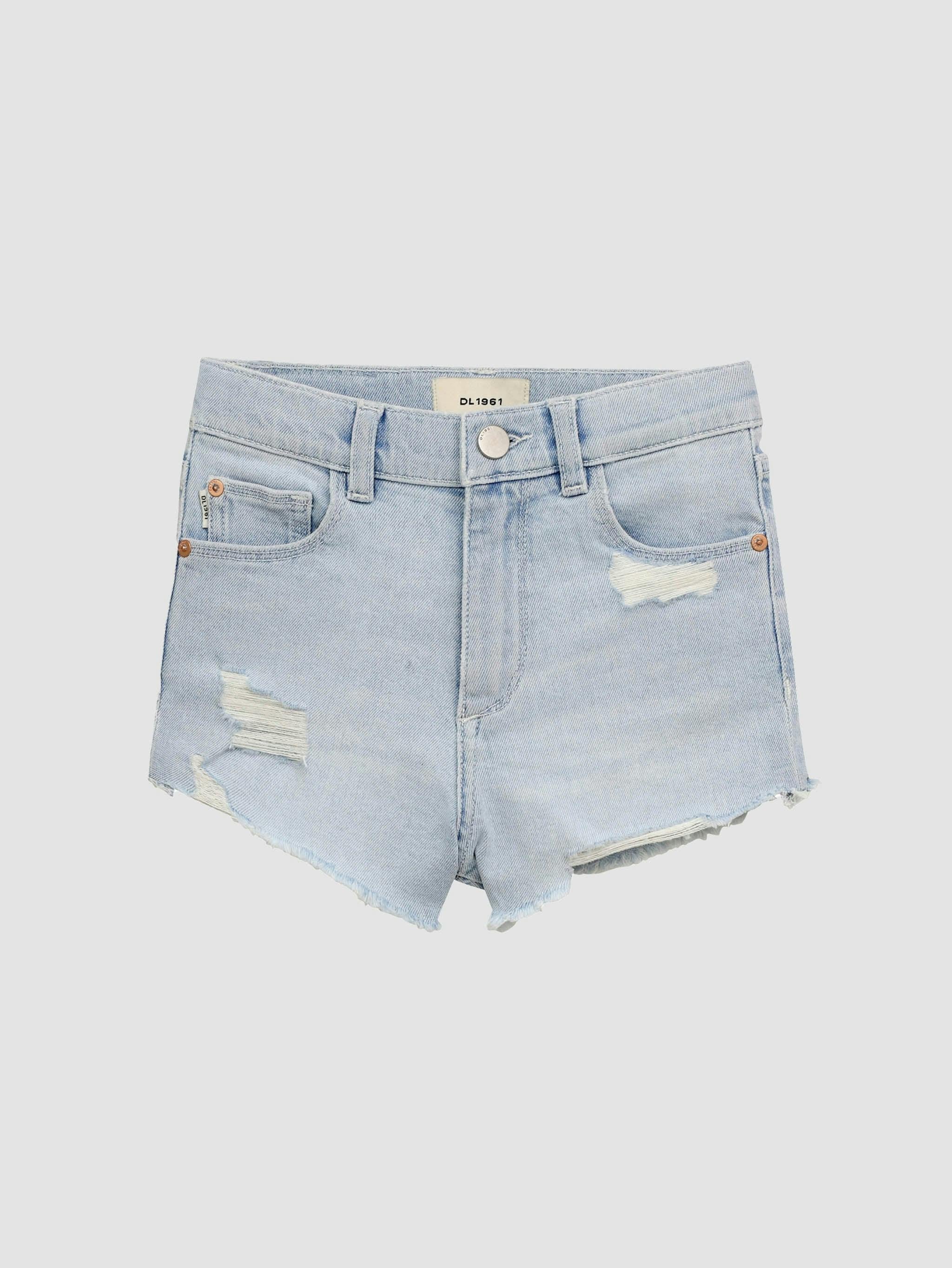 Lucy Jean Shorts High Rise Cut Off | Poolside Distressed
