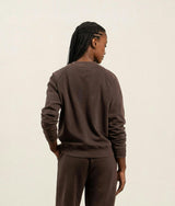 Womens Recycled Fleece Classic Sweatshirt - Recycled Fleece - Mineral Ganache