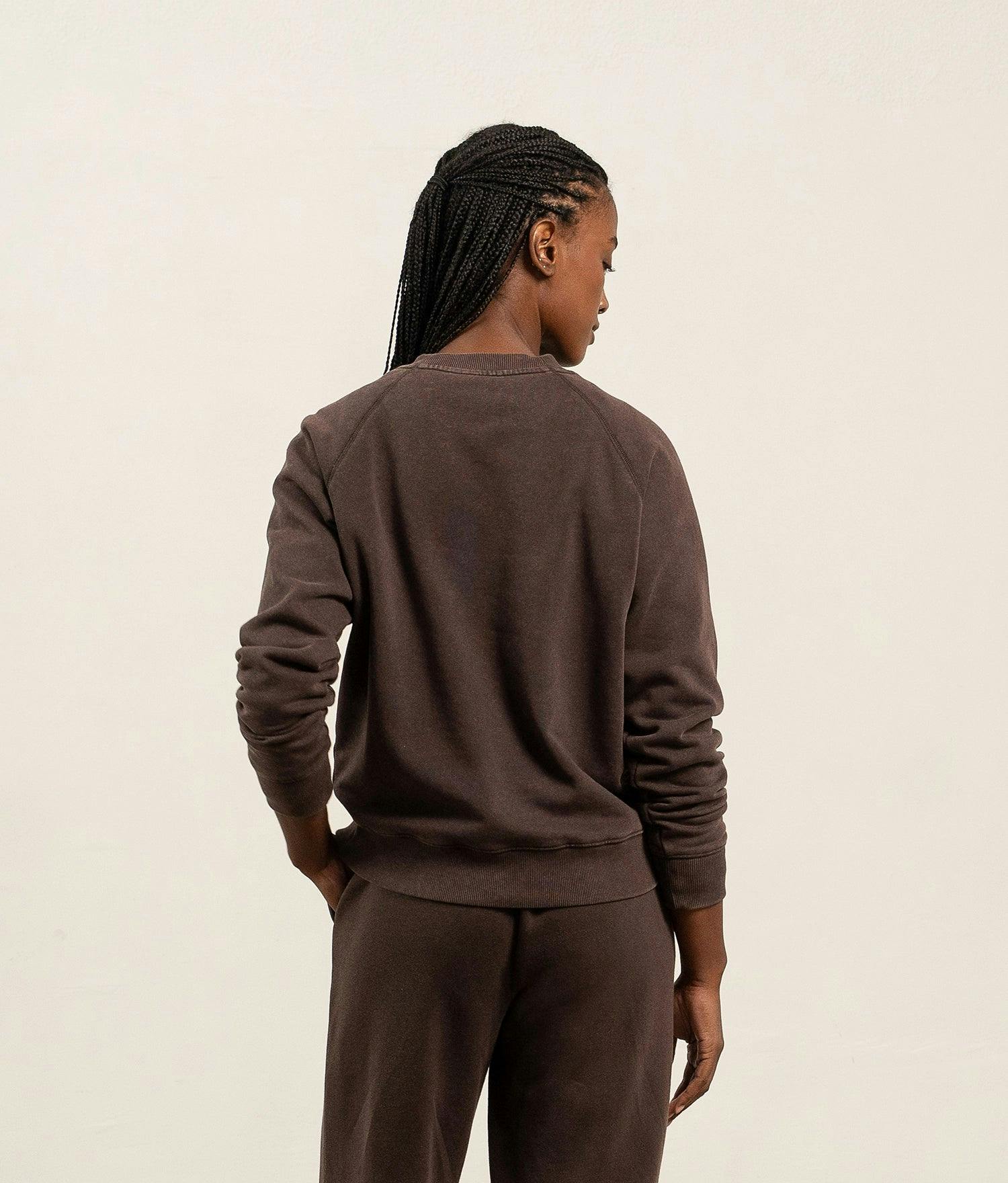 Womens Recycled Fleece Classic Sweatshirt - Recycled Fleece - Mineral Ganache