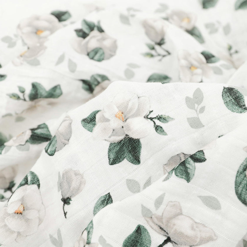 Organic Cotton Muslin Swaddle Blanket 2 Pack - Magnolia