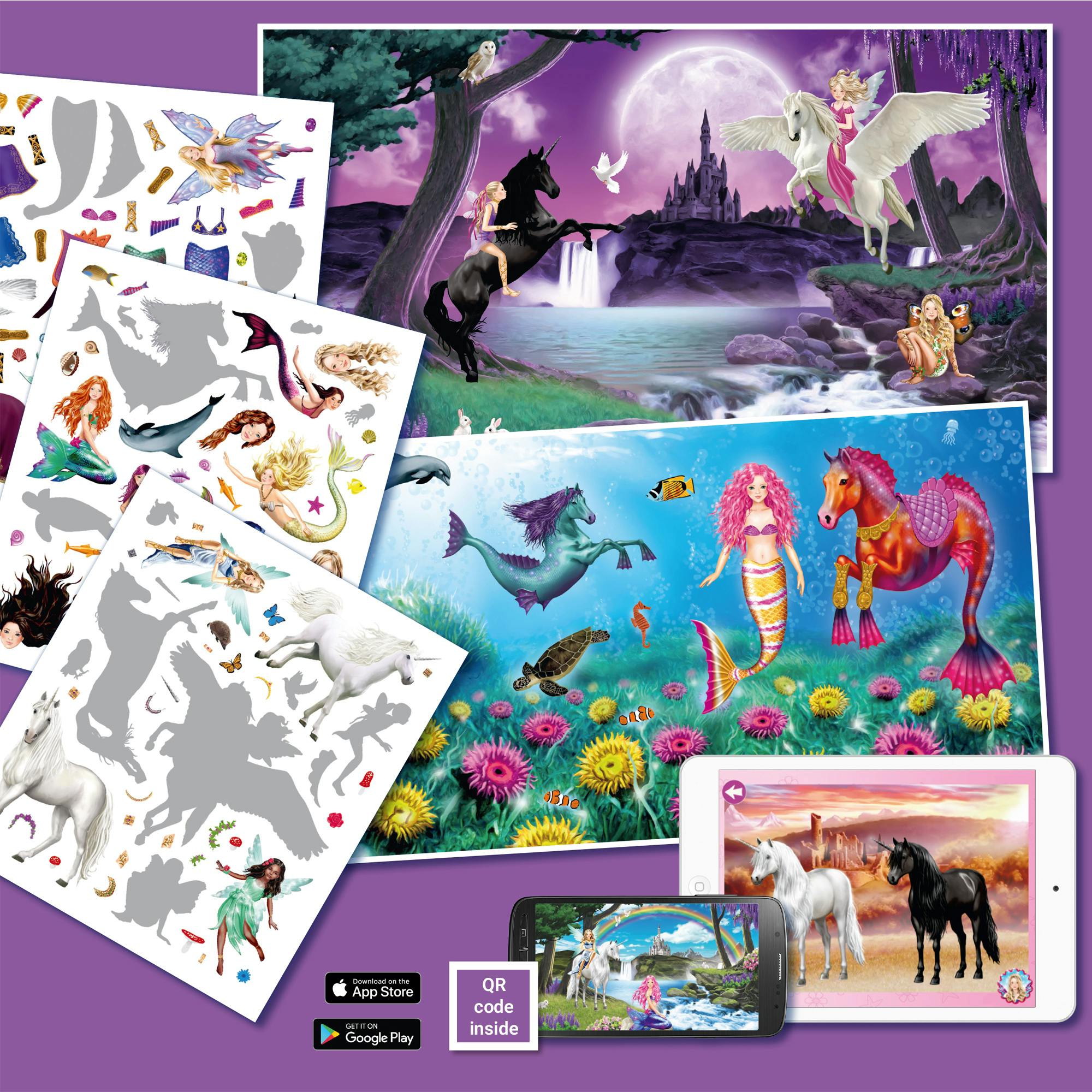Panorama Sticker Book: Elves & Mermaids