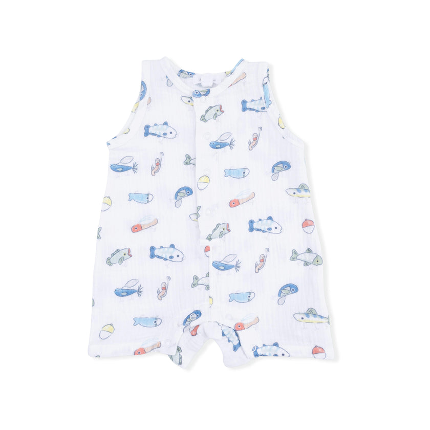 Fishing Lures - Sleeveless Shortie Romper