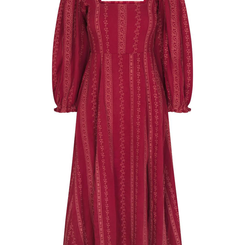 Arden Dress in Garnet