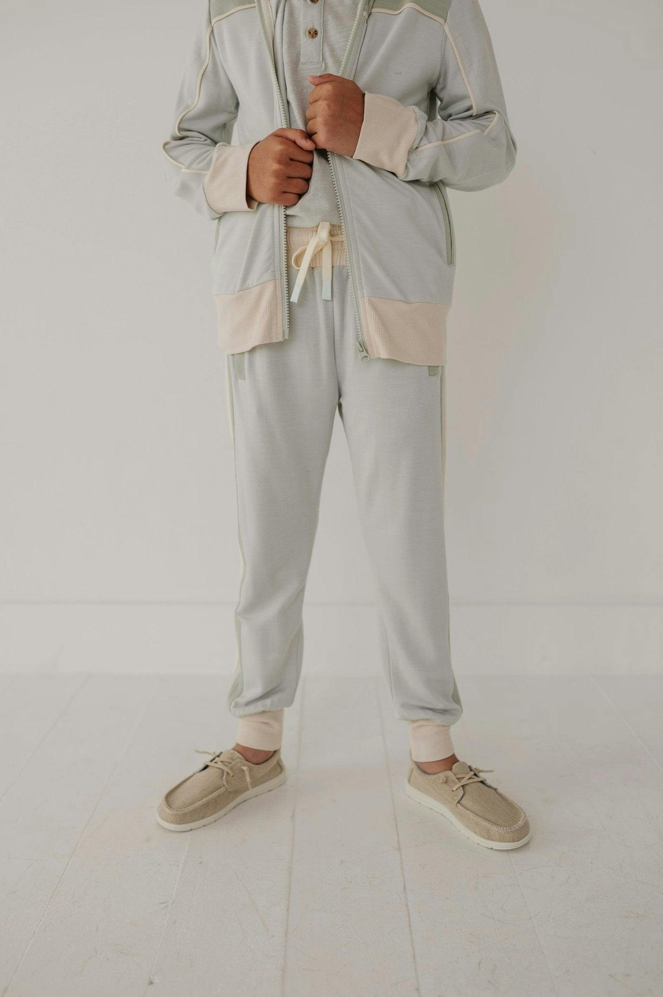 Track Striped Jogger Desert Sage