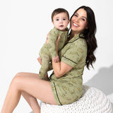 Sage & Spots Leopard Bamboo Women's Pajama Short Set