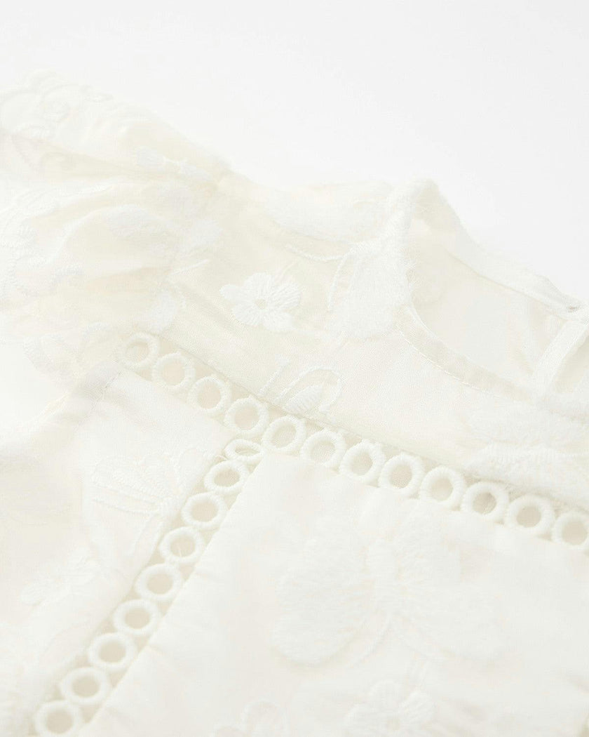 Alisha Frill Embroidered Mini Dress (Baby)