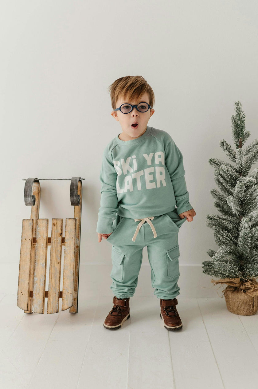 Boys Raglan Sweatshirt in Ski Ya Later