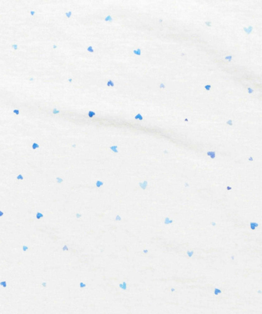 Crib Sheet, Blue Hearts