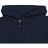 Quilted Hooded Sweatshirt, Blue