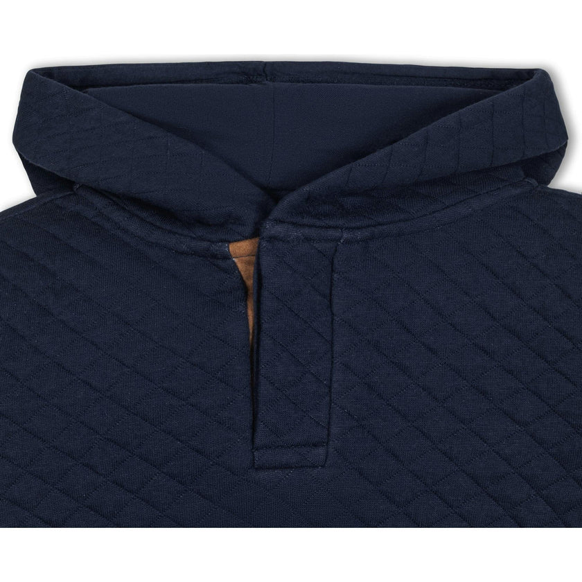 Quilted Hooded Sweatshirt, Blue