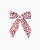 Extra Large Bow Hair Bow Pony in Red Cherry Floral
