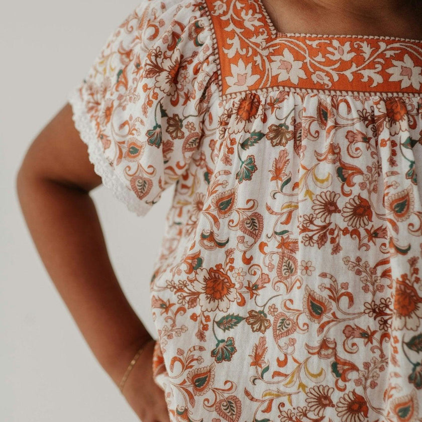 Square Neck Peasant Top