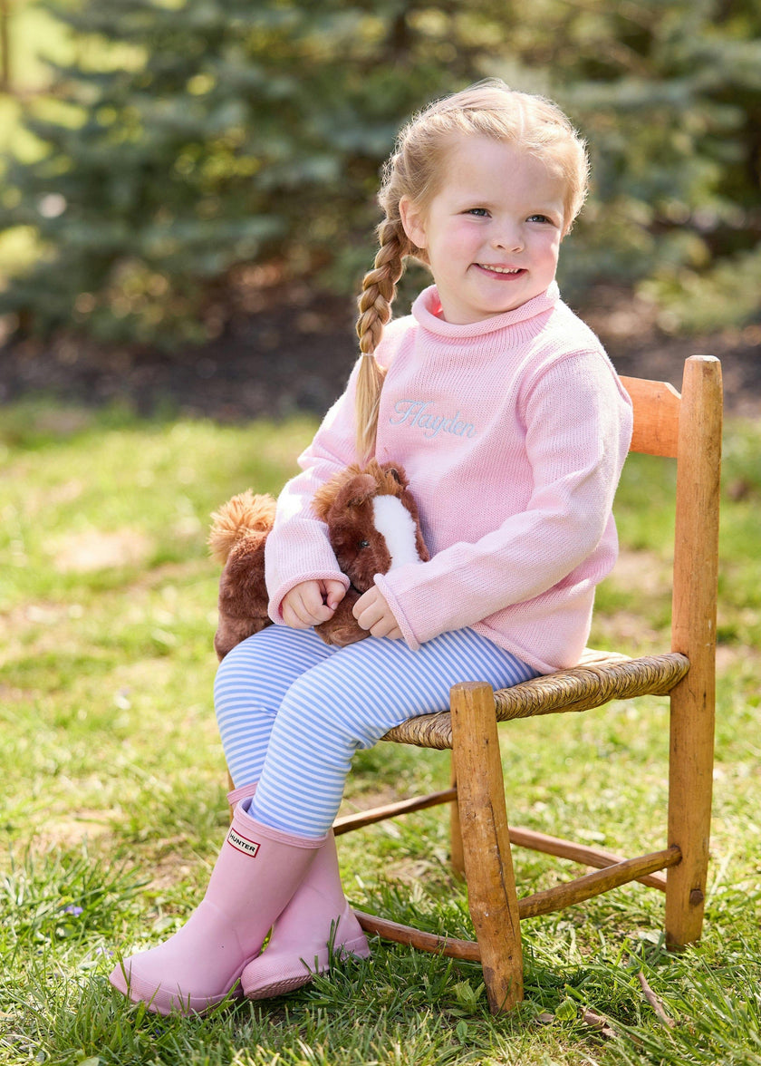 Leggings - Light Blue Stripe