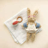 Coral Bunny Plush Toy Swaddle Set - Beach