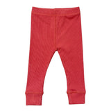 Girls Ribbed Leggings in Dusty Cedar